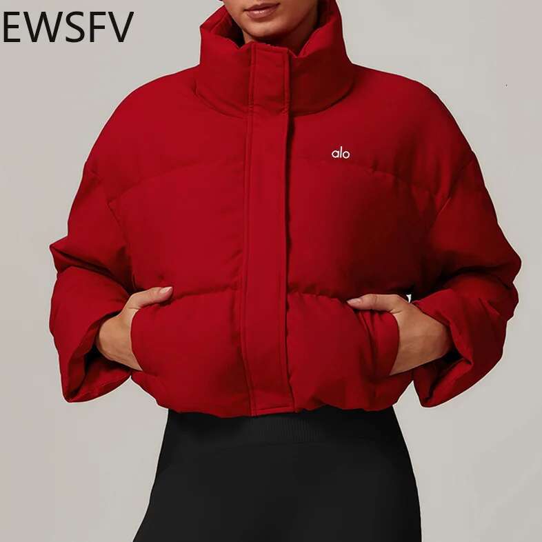 Winter Thickened Warm White Duck Down Jacket 2025 Women's Fashion Long Sleeve Sports Short Stand-Up Collar Bread Clothing