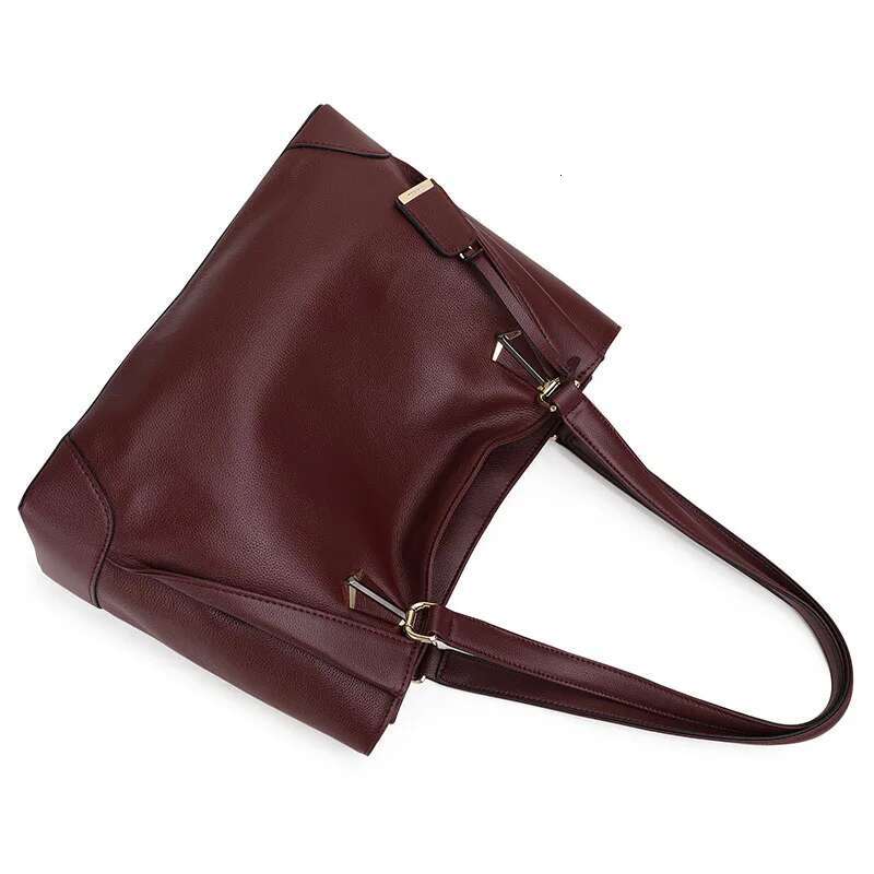 Genuine Leather Women's Tote Bag, Fashionable And Versatile, Large Capacity Cowhide Shoulder Bag