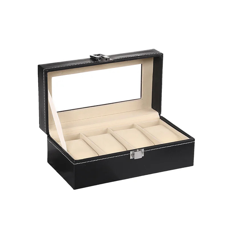 VANSIHO 2/3/4/5/6 Grids Watch Box For Women PU Leather Watches Display Case Jewelry Holder Storage Organizer With Lock 250117