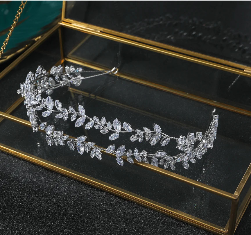 Bridal Headbands Headpiece For Wedding Cubic Zirconia Bride Tiaras Hairband Women Birthday Party Prom Hair Jewelry Accessories 250117