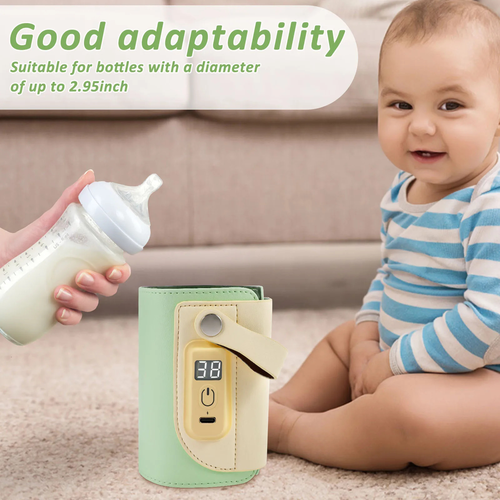 Baby Milk Bottle Warmers Portable TypeC Cordless Insulated Bag Car Heaters Outdoor Travel Accessories 250117