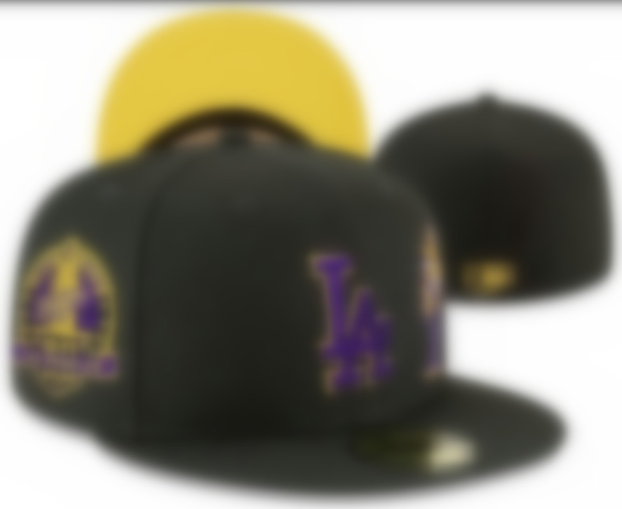 Baseball Dodgers 2024 Mens Baseball Team 2024 World Series Champions Full Closed Caps Summer Letter Bone Black Color Casual Sport Flat Fitted Hats s25