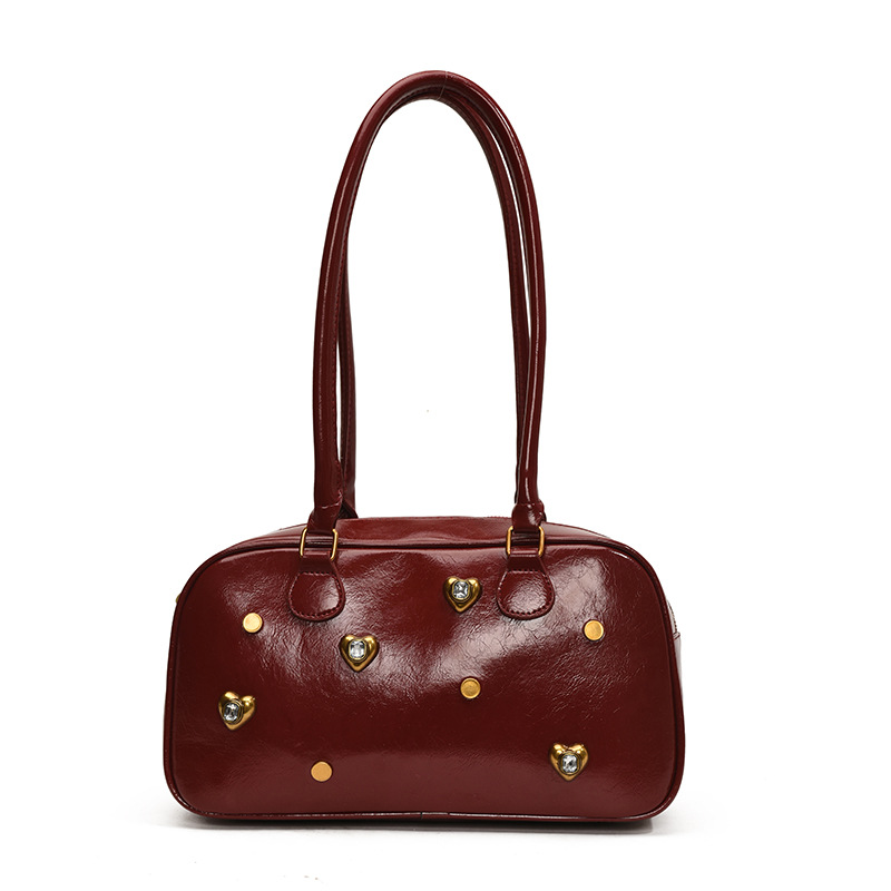 Women 2025 new autumn and winter fashion boom simple Boston shoulder bag free shipping