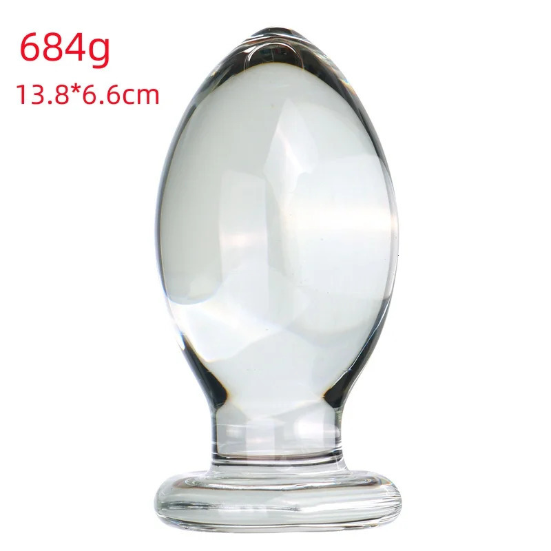 VaHppy Glass Anal Plugs Large 780g Diameter 7cm Duck Egg Style Sex Toys Masturbator Extension Training Lesbian Gay SM BDSM Sex 250108