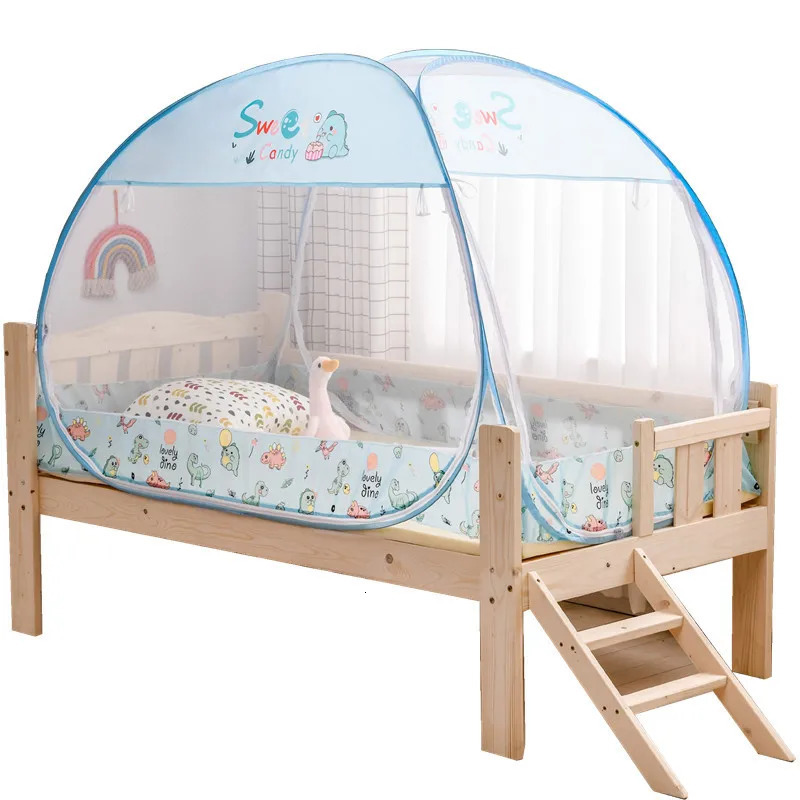 Summer Childrens Bed Mosquito Net Cartoon Baby Crib Mosquito Net Full-coverage Universal Foldable Yurt Anti-fall Mosquito Net 250115
