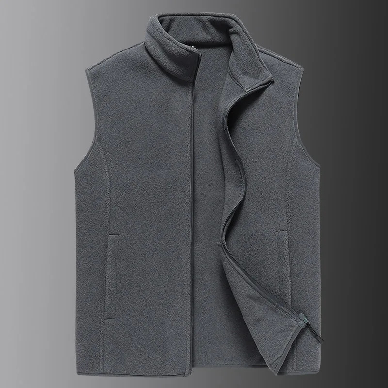 Mens Casual Plus Size DoubleSided Velvet Fleece Waistcoat Thicken Warm Standup Collar Hoodie Men Fragrance Winter COAT 250110Z