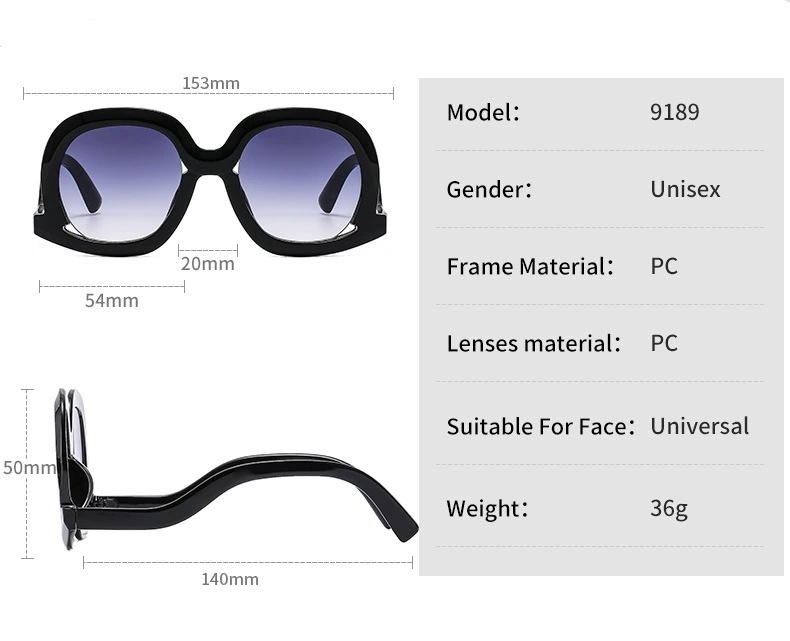 Designer Sunglasses For Women Men Vintage Style Sun Glasses Fashion Classic Sunglass Luxury Polarized Pilot PC Frame Oversized UV400 Eyewear