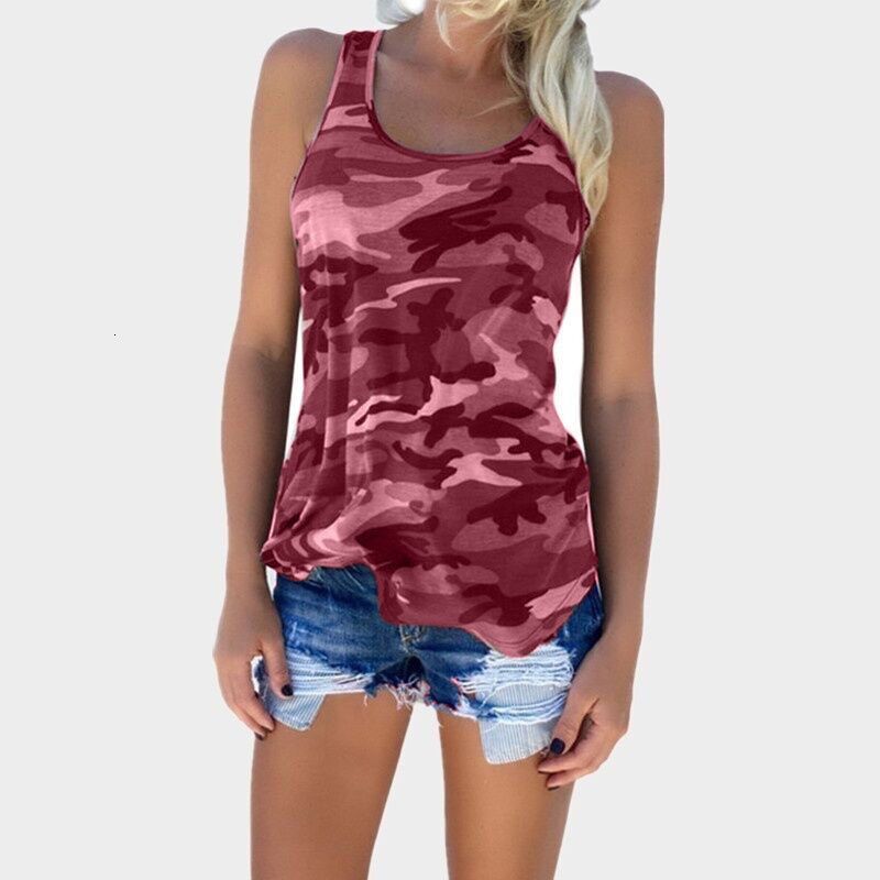 2023 Women's Summer New Camouflage Fashion Versatile Sleeveless Tank Top