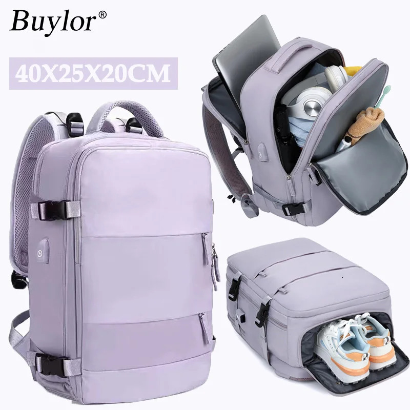 Buylor 40x25x20 Travel Backpack For Women Airplane Cabin Luggage Backpack Carry On 14inch Laptop Backpack Casual SchoolBackpack 250110