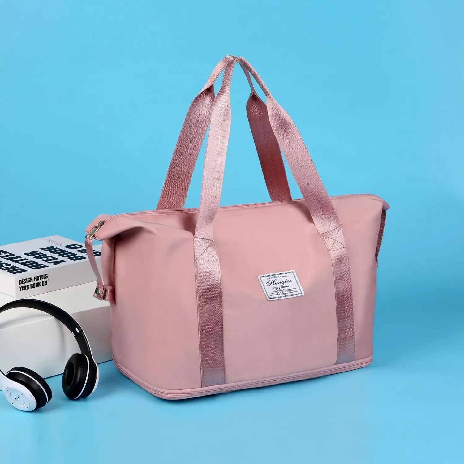 Foldable large capacity travel bag with wet separation swimming and fitness bag pregnant womens travel bag 250109