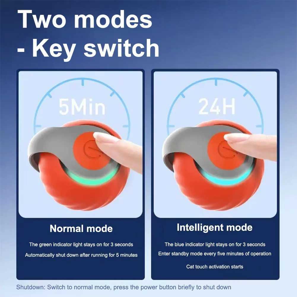 Speedy Tail 2.0 Cat Toys Generation Interactive Toy Ball For Cat 2 Speed Adjustment Automatic Moving Ball with Replacement Tail Y250412