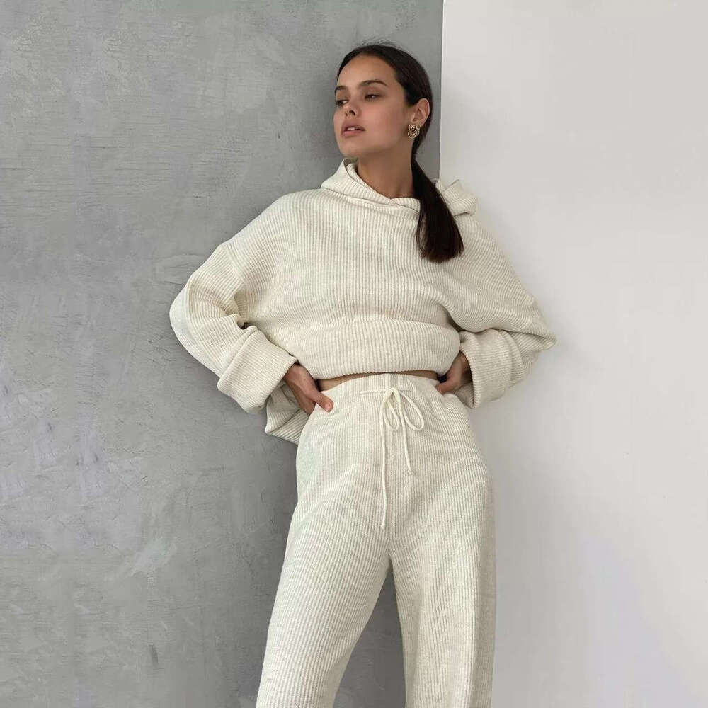 2025 hot selg European American autumn and winter women's sports hoodie two-piece set new casual versatile fashion clothing