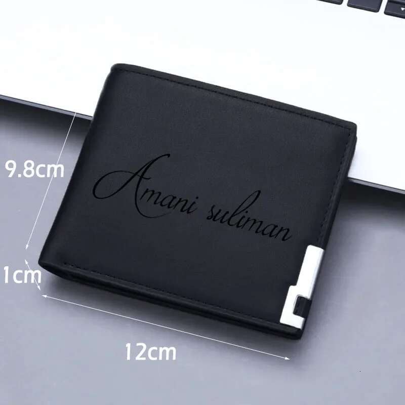 Free Engraving And Design Your Name Wallet Men Short Pu Leather Slim Small Personalized Wallets Gifts For Him Husband