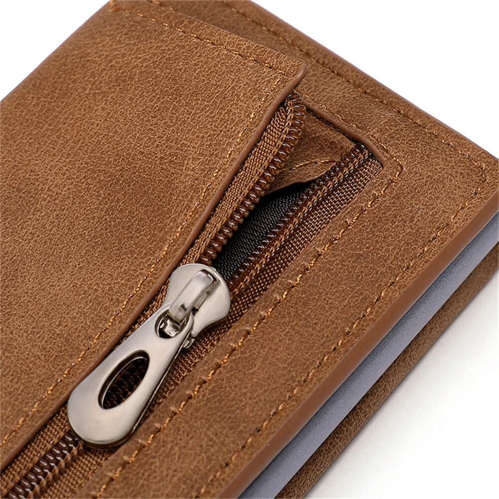 Customized Name RFID Leather Multifunction Magnet Wallet Men Credit Card Holder With Note Compartment & Coin Pocket Purse