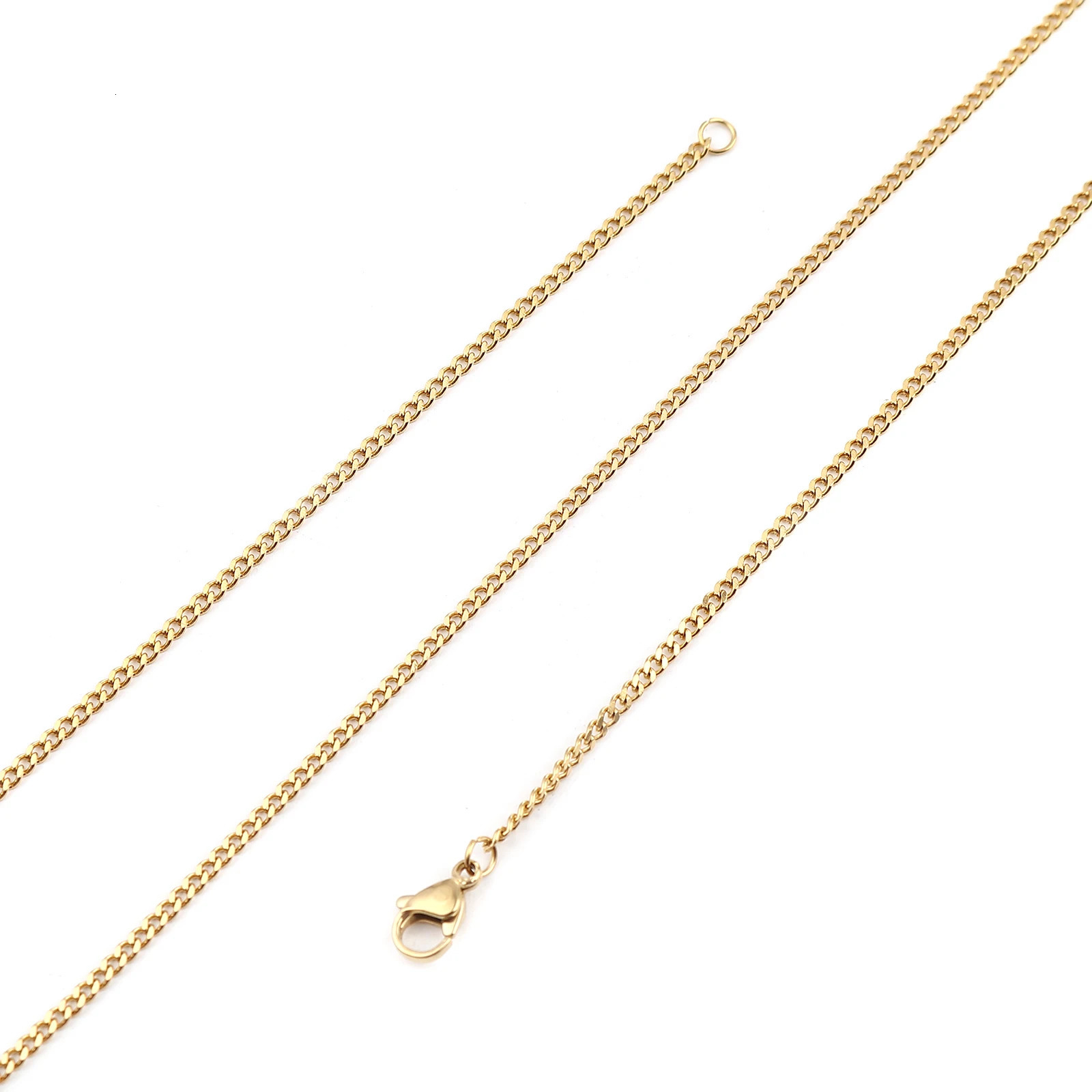 Fashion Stainless Steel Link Curb Chain Necklace Gold Color For Women Party Jewelry n 1 Piece 250114