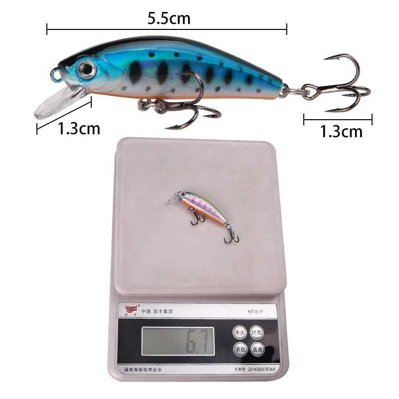 Mixed Colors Minnow Fishing Lure Set Wobbler Crankbaits Crankbaits with Box Treble Hooks Hard Bait 5Pcs M250118