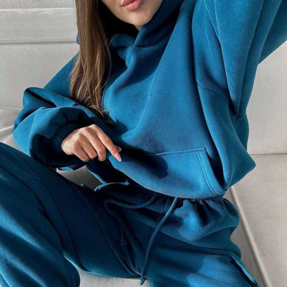 European American Spring Autumn Women's Fashion Sports and Leisure Hoodie Set 2025 Versatile Style New Trendy Clothing Ins