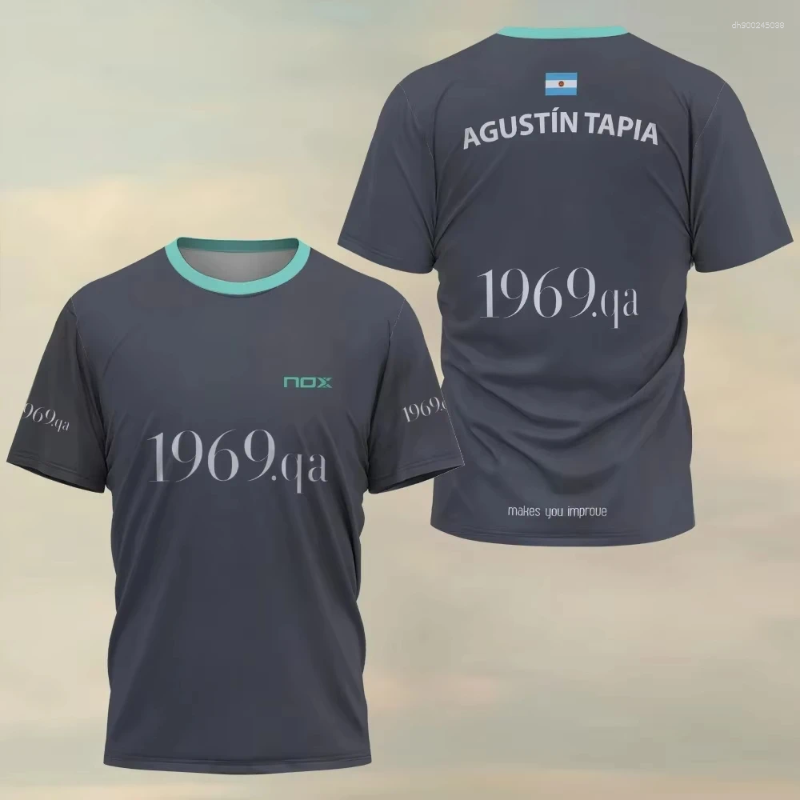 Men's T Shirts Padel Print Summer Men Tshirt Unisex Fitness Sports Breathable T-shirt Ultra-thin Tennis Top Clothing