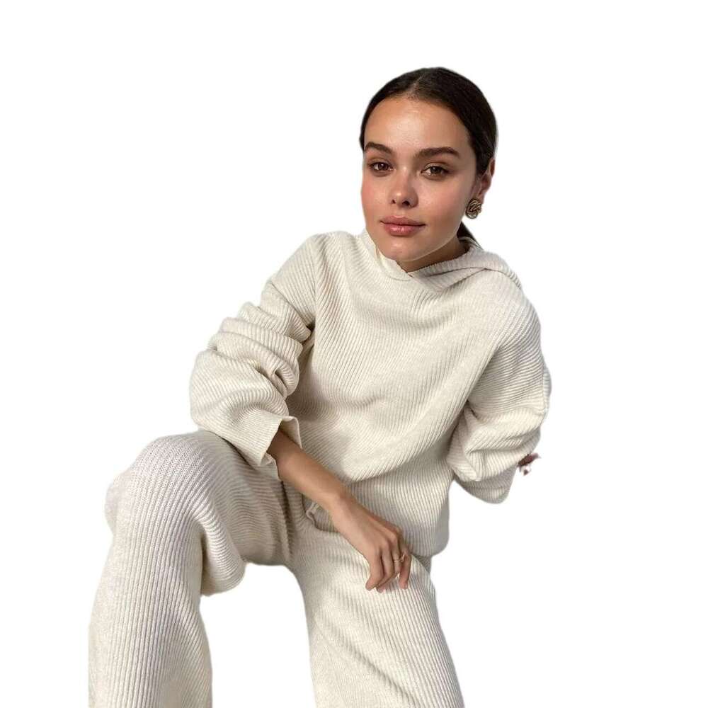2025 hot selg European American autumn and winter women's sports hoodie two-piece set new casual versatile fashion clothing