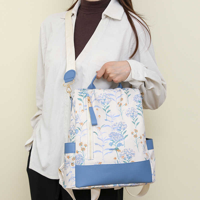 New Anti theft Backpack Fashion Korean Handheld Womens Backpack Large Capacity Casual Commuter Womens Bag