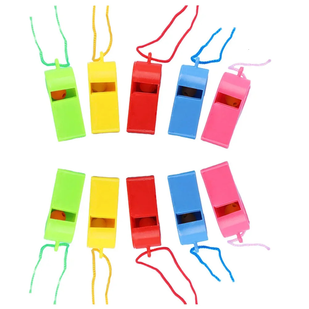 Mini Plastic Whistle with Rope for Kids Professional Football Soccer Basketball Cheerleading Referee Children Toys Gifts 250107