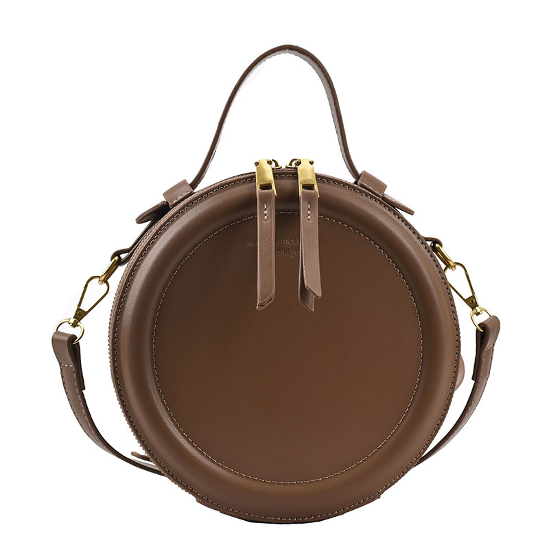 Europe and the United States new retro simple hand bill of lading shoulder small round bag crossbody bag for ladies ins trend bag wholesale