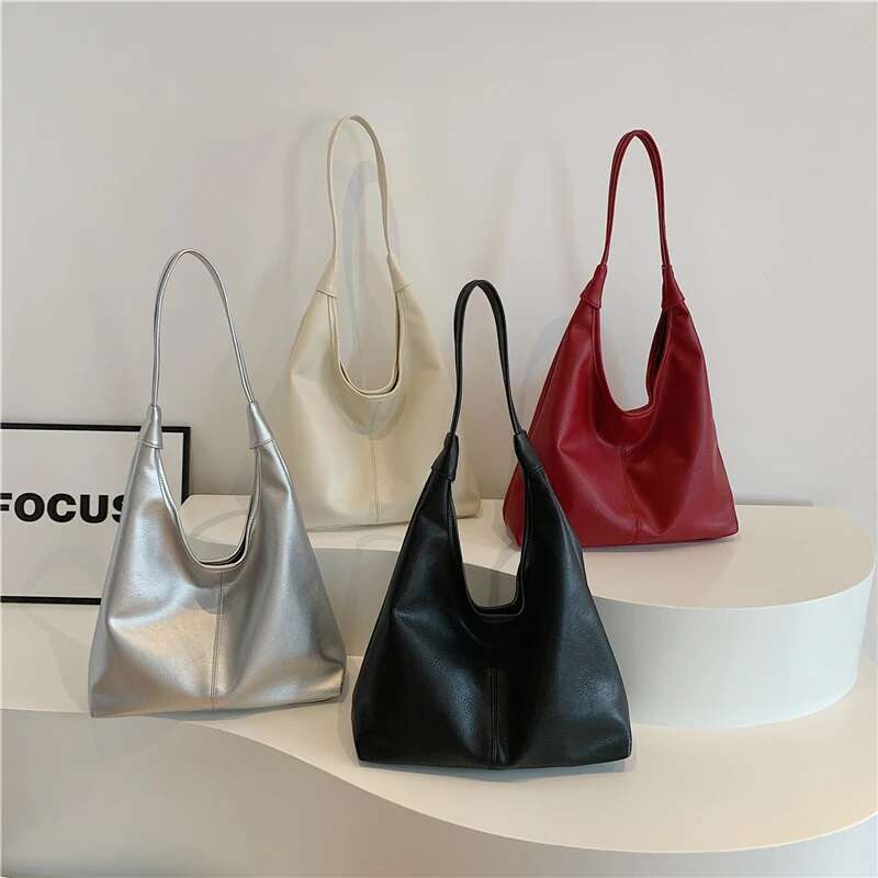 MOODS Women Tote Bag Set Red Soft PU Leather 2-IN-1 Large Capacity Shopper Shoulder Bags 2024 Designer Handbag Female Sac