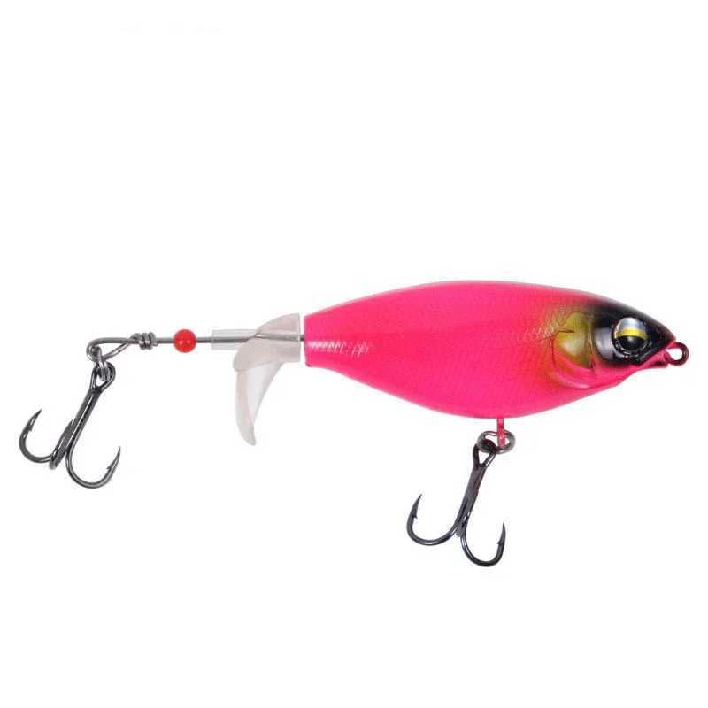 1PCS Topwater Fishing Lure 6g/10g Whopper Popper Wobbler Artificial Hard Bait Bass Plopper Soft Rotating Tail Fishing Tackle M250118