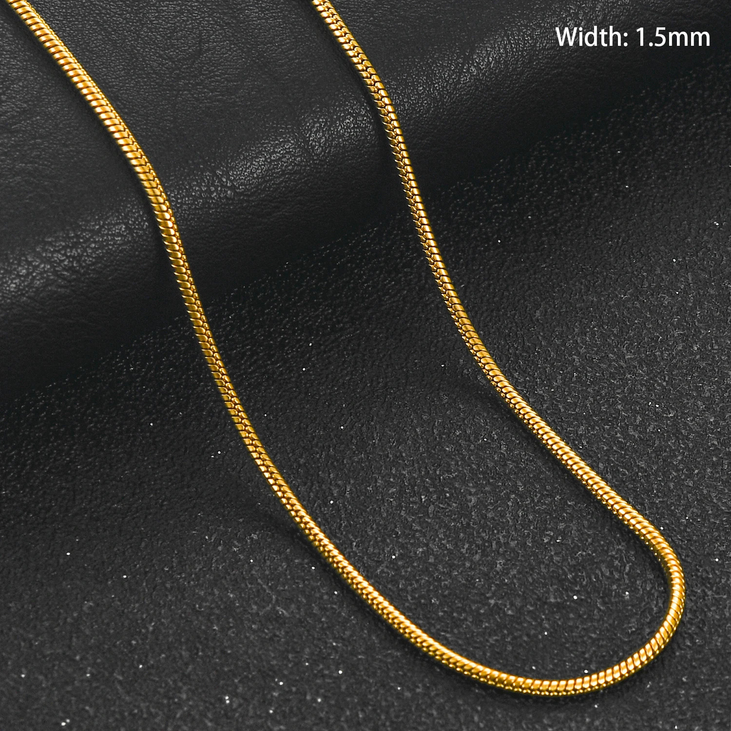 115244mm Basic Stainless Steel Round Snake Chain Necklace Gold Color Plated Choker on Neck Clavicle Jewelry Accessories 250114