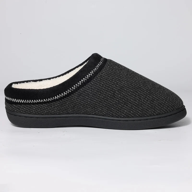 Litfun Winter Warm Cotton Shoes For Men Soft Memory Foam Casual Indoor Flat Slides Short Plush Men Slippers Fluffy Home Slippers250114