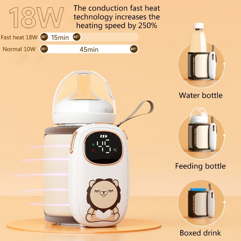 Portable Bottle Warmer Bag Wireless USB Charged Heating Kits for Baby Milk Long Lasting Insulation Heater 250117