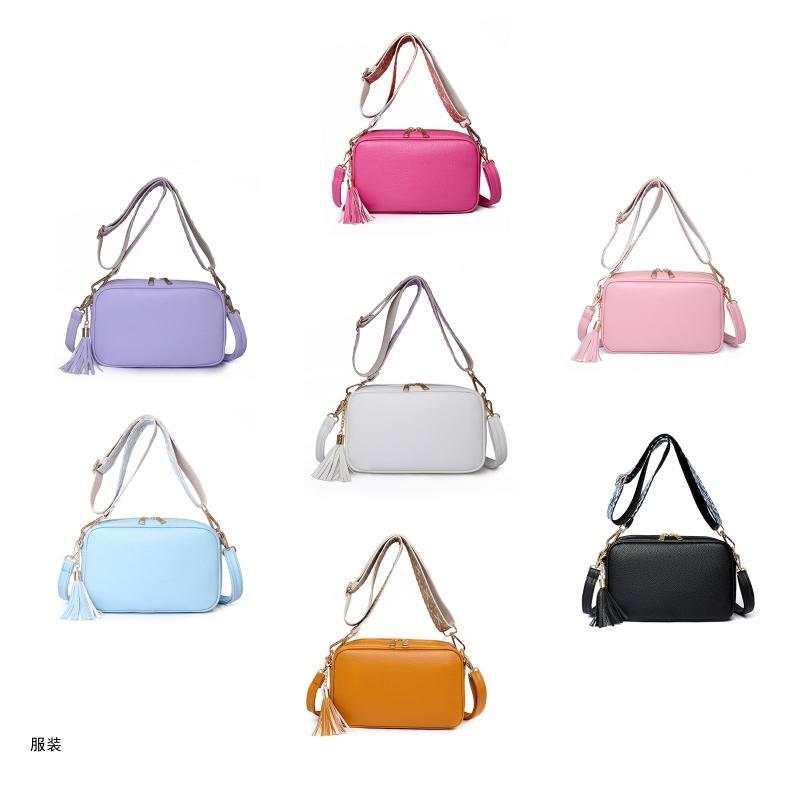 D0ud European And American Tassel Women's Ethnic Shoulder Strap Phone Wallet Leather Crossbody Bag