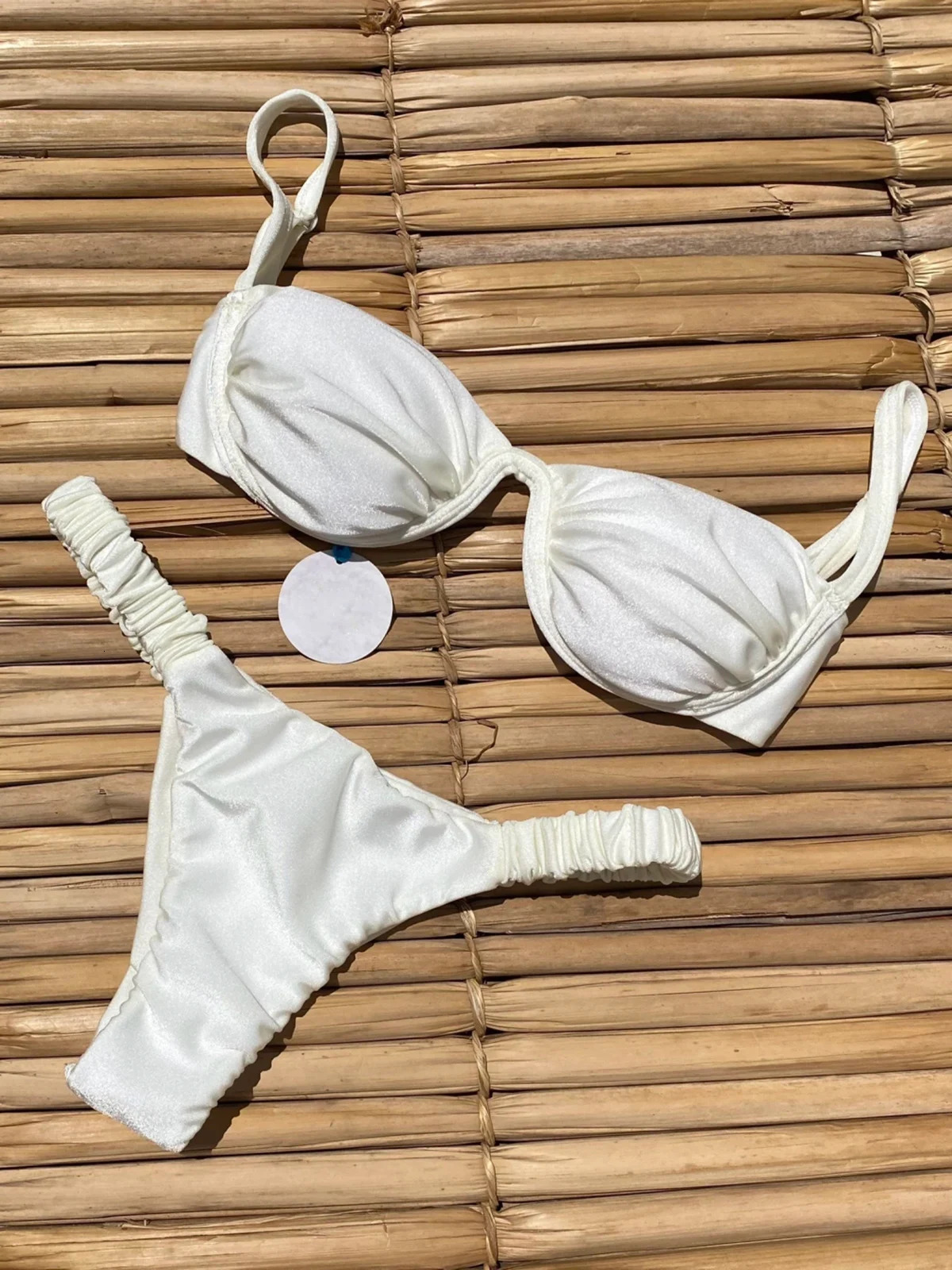 Push Up Bikini Sexy Women Swimsuit Female Swimwear Sexy Bikini Set Brazilian Biquini Swimming Suit Solid Shiny Beachwear 250117