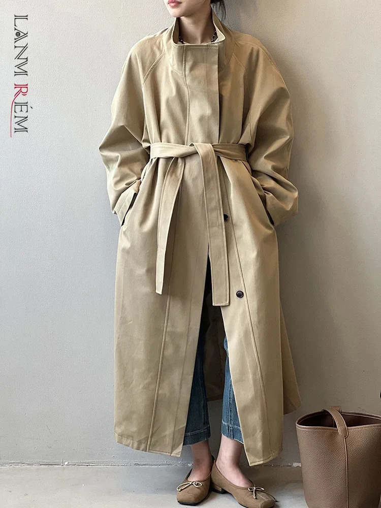 Home>Products>Womens shoulder straps>Womens stand up collar waist circumference>Single chest fashionable windbreaker 2025 autumn 26C490 25