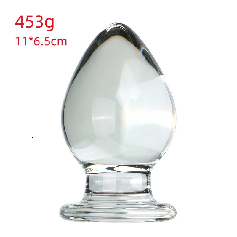 VaHppy Glass Anal Plugs Large 780g Diameter 7cm Duck Egg Style Sex Toys Masturbator Extension Training Lesbian Gay SM BDSM Sex 250108