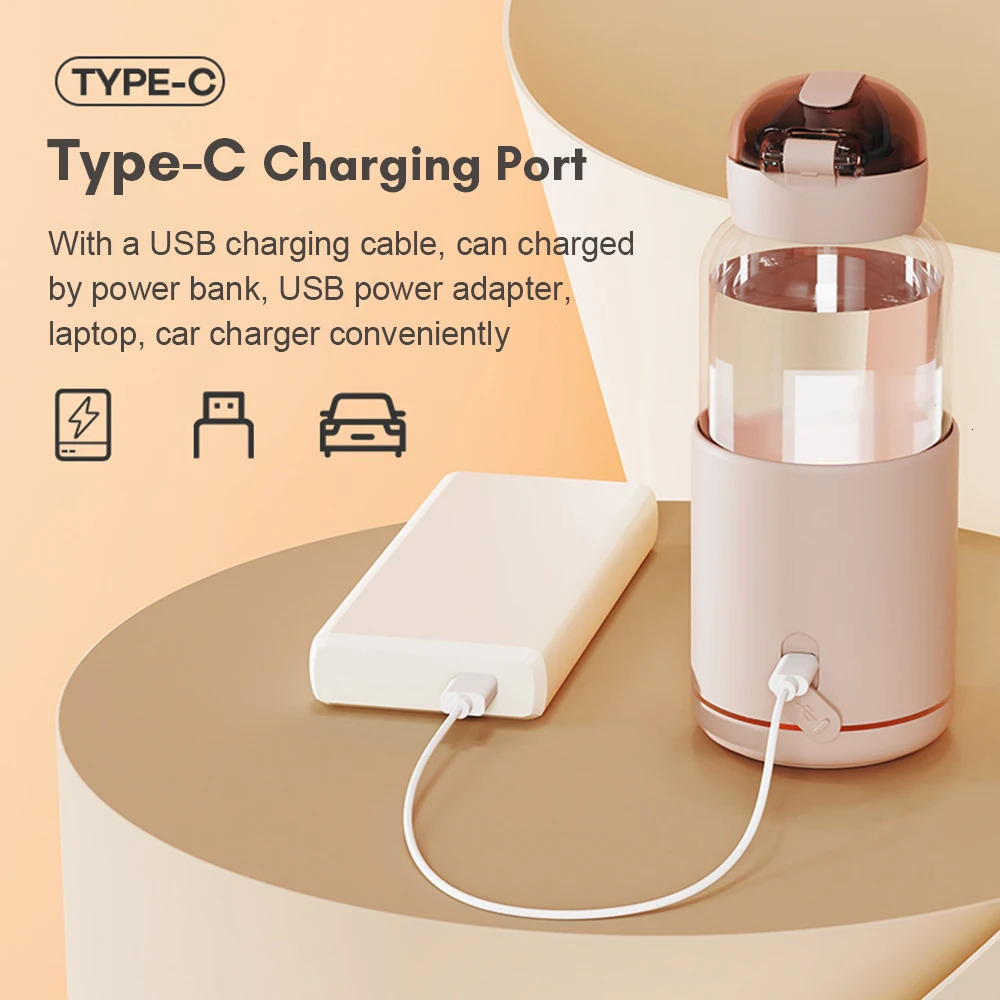 Portable Electric Bottle Warmer For Baby Milk USB Rechargeable Precise Temperature Control Display Wireless Heater 250117
