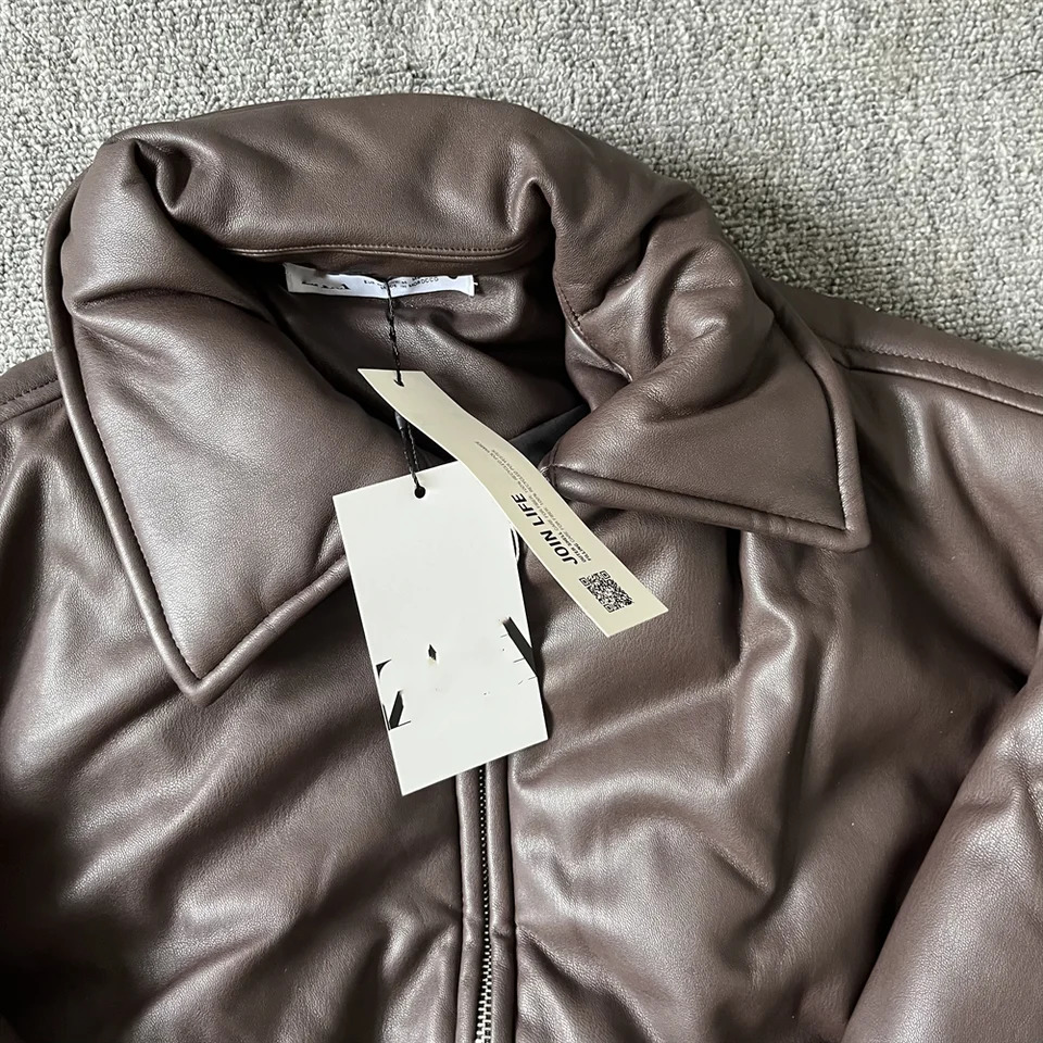 ZA2024 autumn womens clothing style simple and slim fit casual personality street loose thick leather short jacket 250115