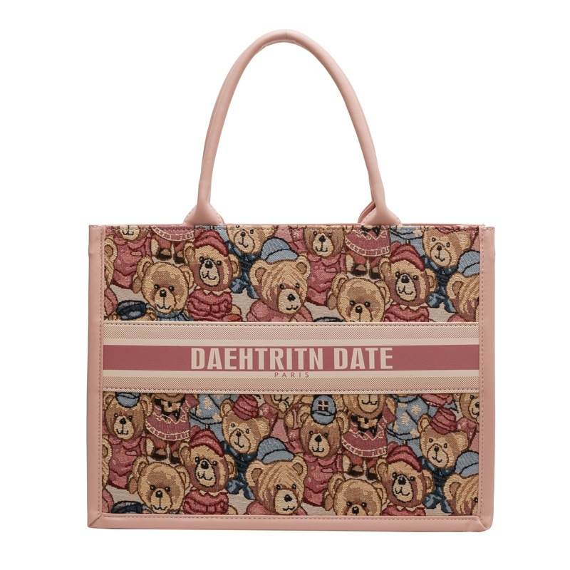 Free Shipping Designer Shoulder Bags Casual Handbag Fashionable Tote Cartoon Bag For Women 2025 New Style Pink New Free Delivery Designer Bag