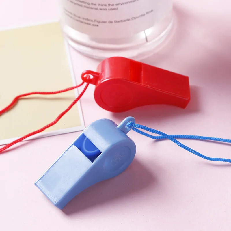 Mini Plastic Whistle with Rope for Kids Professional Football Soccer Basketball Cheerleading Referee Children Toys Gifts 250107