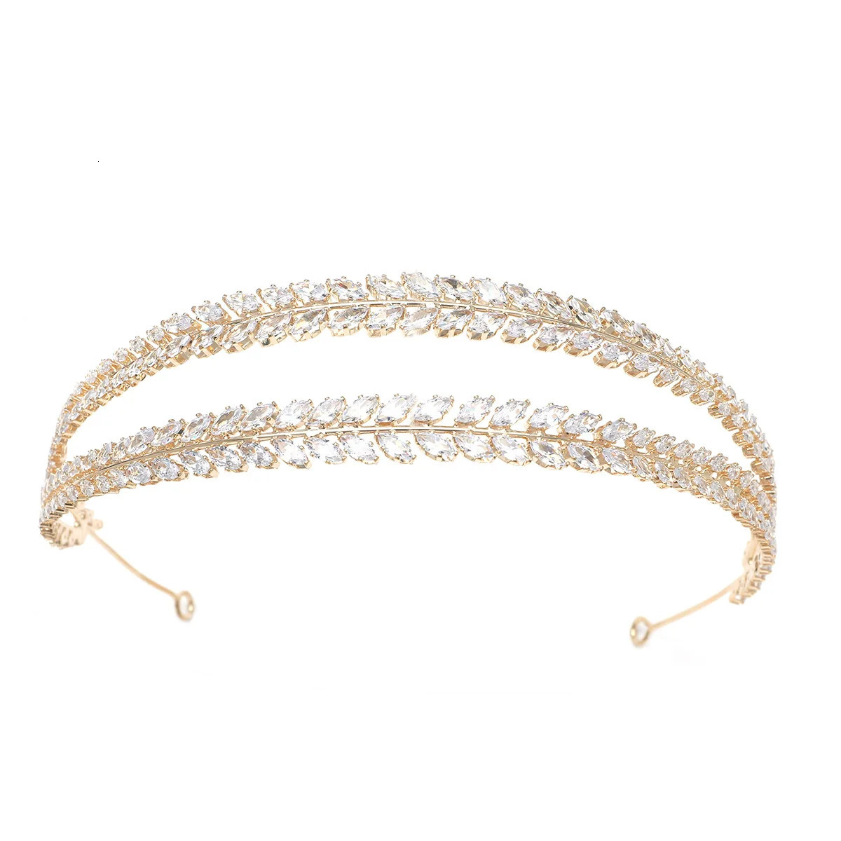 SLBRIDAL Sparking Ins Style Full Cubic Zircon Bridal Tiara Headband Wedding Queen Princess Party CZ Crown Women Hair Jewelry 250117