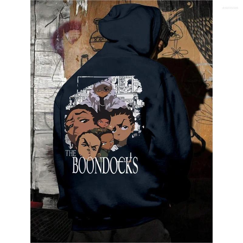 Men's Hoodies Boondocks Anime-Inspired Hoodie Casual & Stylish Long Sleeve Pullover With Kangaroo Pocket Comfortable Personality
