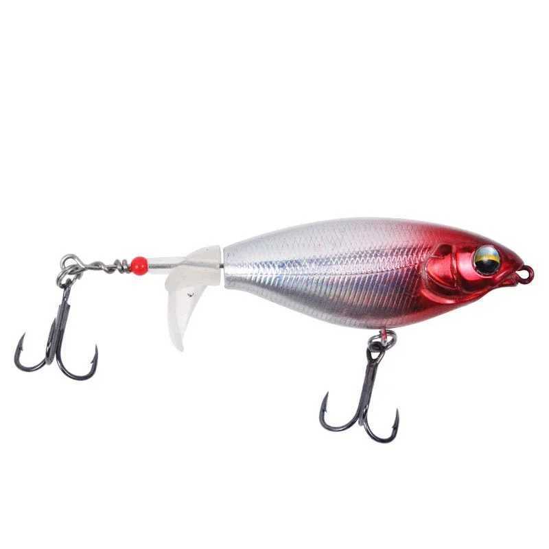 1PCS Topwater Fishing Lure 6g/10g Whopper Popper Wobbler Artificial Hard Bait Bass Plopper Soft Rotating Tail Fishing Tackle M250118