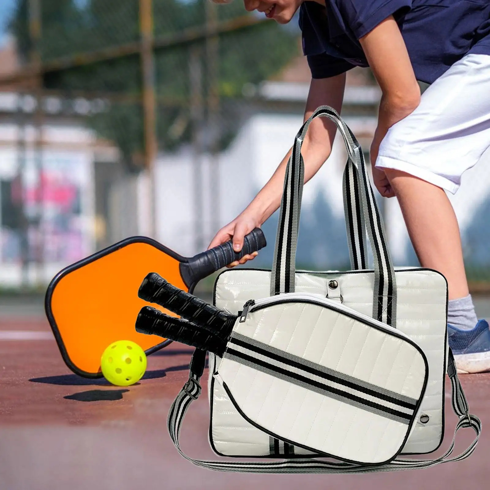 Tennis Bag Tennis Racket Bag Racket Duffel with Detachable Shoulder Strap Storage Fitness Sport Badminton Bag Tennis Tote 250117