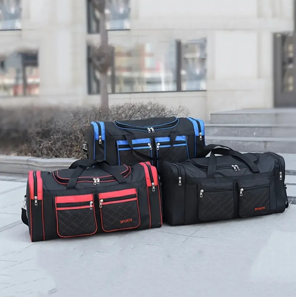 Large capacity handbag mens luggage bag multi pocket travel bag clothing storage bag 250109