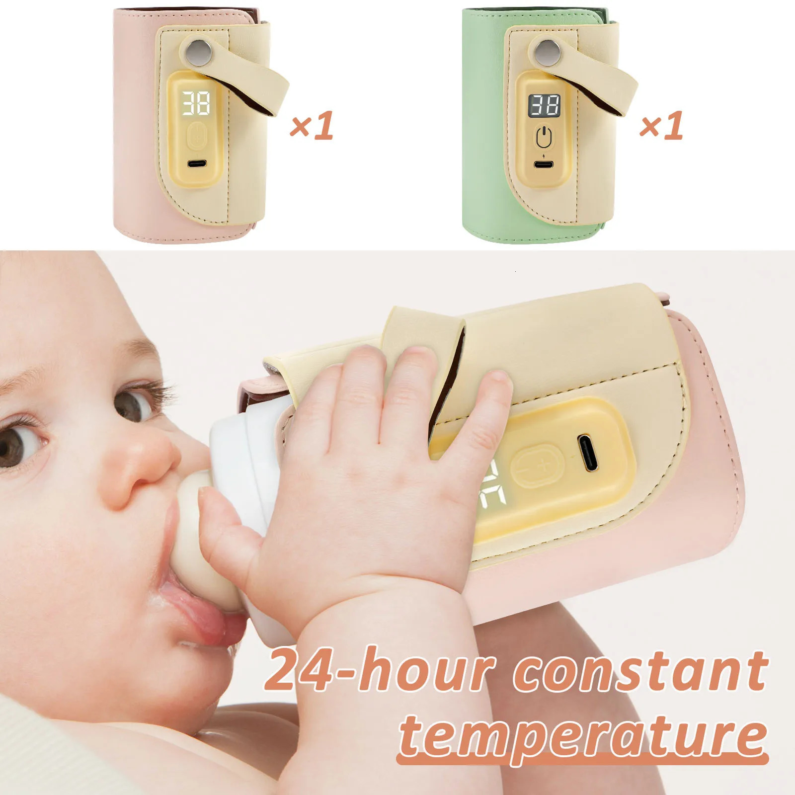 Baby Milk Bottle Warmers Portable TypeC Cordless Insulated Bag Car Heaters Outdoor Travel Accessories 250117