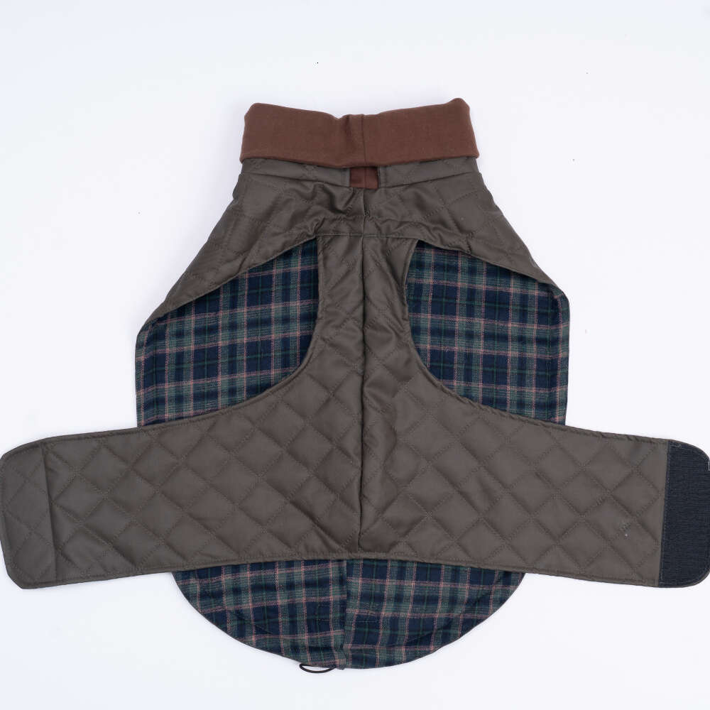 Autumn and Winter Thickened Dog Coat Cape, High-Neck Quilted Pet Clothing, Windproof and Warm Dog Jacket