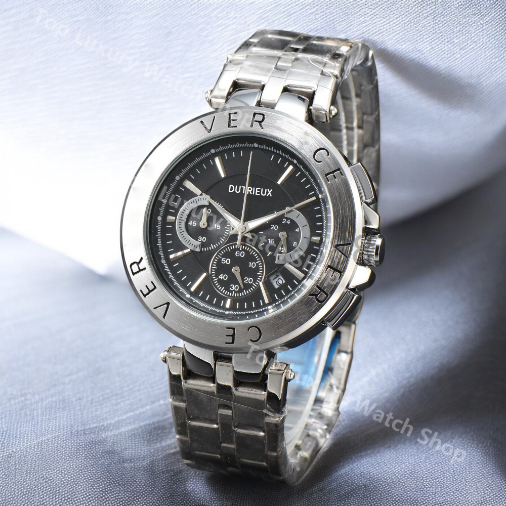 Luxury Men Watches Quartz Wristwatch for Men Hot Sale Automatic Date Daily Waterproof Multifunction Male Clocks for Super Gift Wholesale Steel Strap