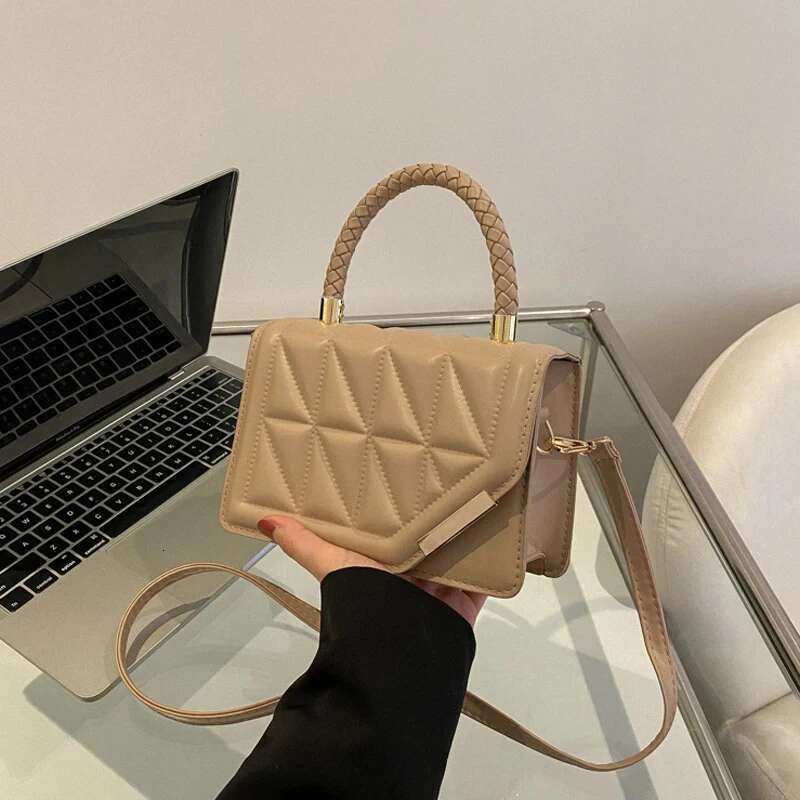 New Fashion Shoulder Bag Checkered PU Leather Women's Handbag Designer Women's Crossbody Bag