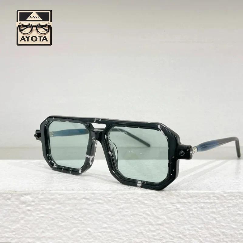 Personalized Fashion Sunglasses Mens Double Beam Square Large Frame Acetate Handmade UV400 Womens SUNGLASSES 250117