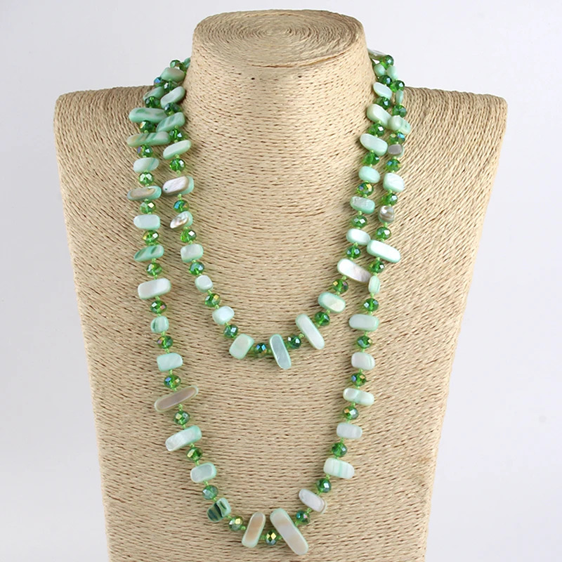 Fashion Halsband Rainbow Crystal and Shell Necklace Suitable for Womens Gifts 250109